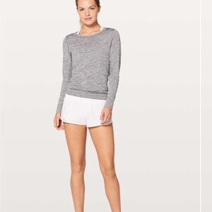 Lululemon Hotty Hot HR short 4” lined in white